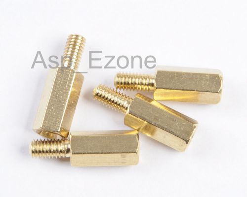 25pcs m3 male 6mm x m3 female 10mm brass standoff spacer m3 10+6 for sale
