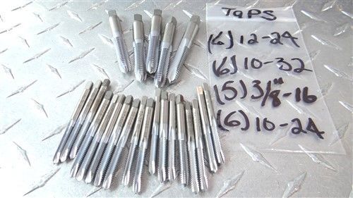 NEW!! LOT OF 23 HSS TAPS 10-24 TO 3/8&#034;-16 NETCO