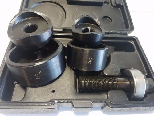 Ball Bearing Knockout Punch Set With Case -1 1/2, 2&#034;
