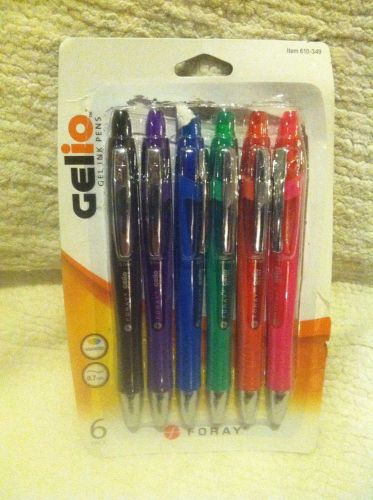 Gelio Gel Ink Pens 6 Pack