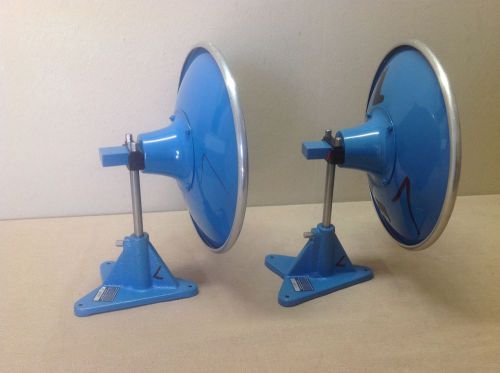 (2) general precision 9&#034; diameter microwave reflectors with adjustable mounts for sale