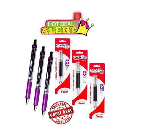 EnerGel RTX Pentel Energel Deluxe RTX Retractable Liquid Gel Ink Pen Bl77v, 0.7