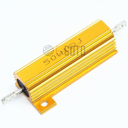 RX24 50W High-power Gold Aluminum Metal Shell Case Radiating Resistor 1R