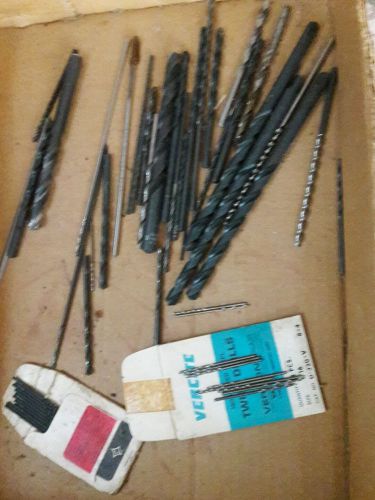 Large lot machinist drill bits and files Vintage USA NO Reserve