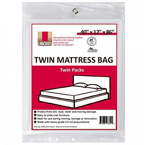 NEW UBOXES Twin Size Mattress Covers, 40&#034; x 12&#034; x 86&#034; (TWINSCOVER02) B2#436