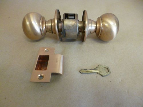 Corbin russwin heavy duty cylindrical lockset bronze w/ key for sale