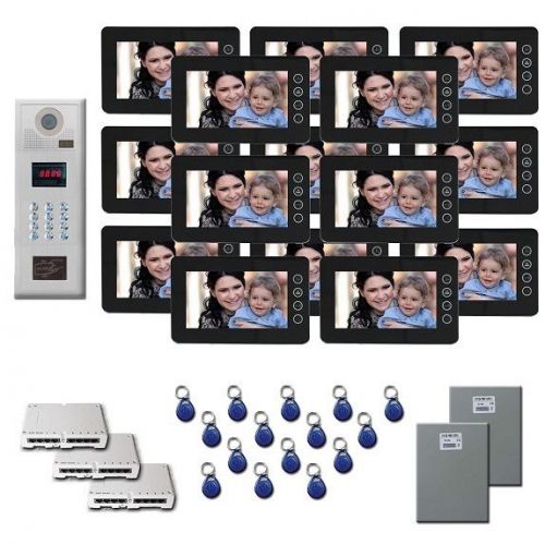 Video Entry Intercom System 15 7&#034; color monitor door panel kit