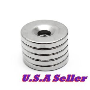 20mmx3mm Hole 5mm 5pcs N50 Super Strong Round Disc Rare Earth Neodymium Magnets