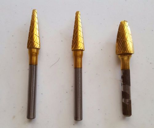 3 KERR LONG LIFE DENTAL LAB BURS A1/2, B3/8 (2), FOR DENTAL LATHE- NEW