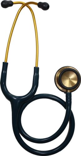 Littmann classic ii s.e.28&#039;&#039; stethoscope: black with brass finish 2201brs for sale