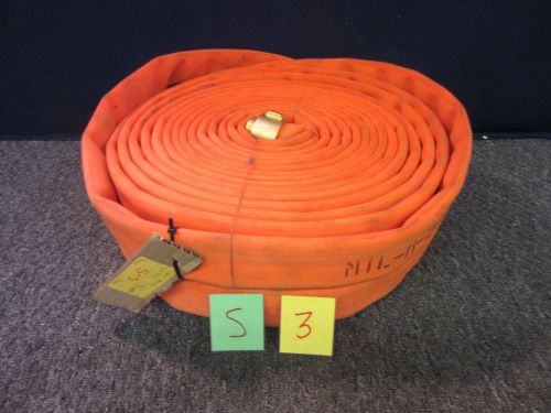 2 water hose 50 ft x 1 3/4&#034; brass fitting 1.5&#034; npsh 300 psi military fire new for sale