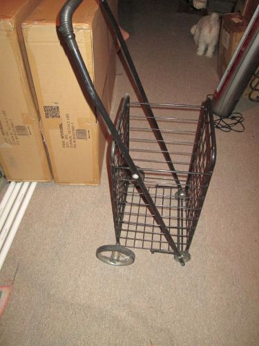 Folding Shopping laundry Cart  Basket &amp;Basket Black