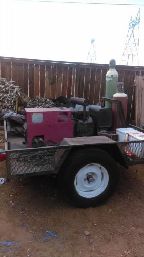 Welder mounted on a trailer