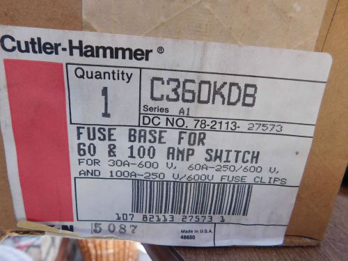 cutler hammer C360KDB62 Fuse Base 60A 600V  Eaton