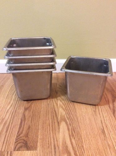 Lot Of 5 Super Pan II Stainless Steel Vollrath 2.7 Qt 6&#034; Deep