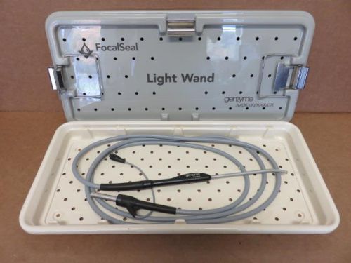 Genzyme FocalSeal LW-1000 Endoscopic Surgical Light Wand w/ Sterilization Tray