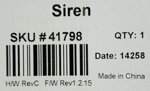 At&amp;t digital life siren sw-att-srn 41798 indoor siren, new factory sealed for sale