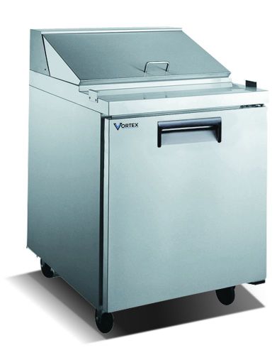 Vortex Refrigeration 1 Door 27&#034;,8 Pan Sandwich Prep Table