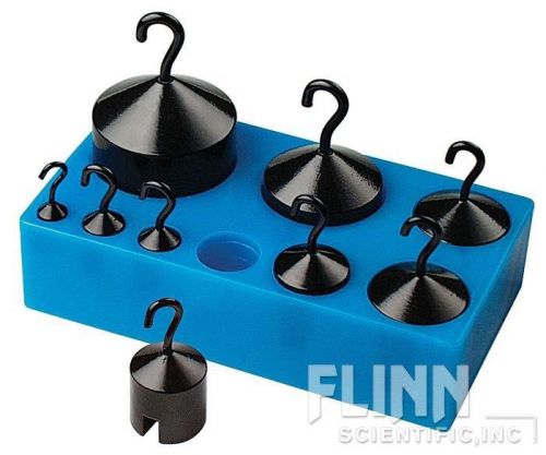 Flinn Scientific 9 Piece Deluxe Hook Weight Set, 10g - 1kg