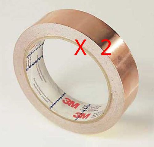 3m copper tape 1181 tape (1&#034;x18yds) - tape, foil shield, copper, 1inx18yd 2-pack for sale