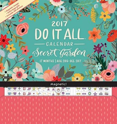 Orange Circle Studio 17-Month 2017 Do It All Magnetic Wall Calendar, Secret