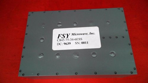 FSY Microwave, INC. Band Pass Filter-C845.75-34-6ESS - AS IS