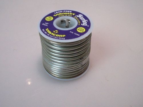 Sterling lead free 1/8&#034; 1 lb. solid wire solder spool 15086 *new* for sale