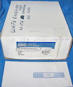 Box of 500 Quill 480377 #10 Standard Business Single Window Envelopes