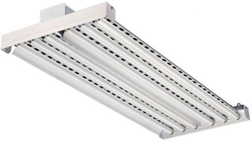 Lithonia lighting high bay industrial 6-light grey hanging fluorescent fixture for sale