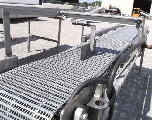 12 Inch x 96 Inch Stainless Steel Sanitary Horizontal Intralox Belt Conveyor