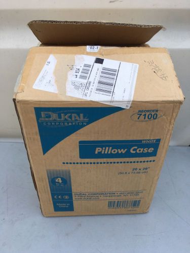 Lot of 100 ea-DUKAL Corporation 7100 White Pillow Case- Fluid Resistant NEW