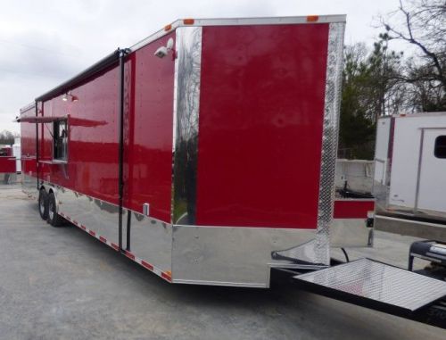 Concession Trailer 8.5&#039; X 30&#039; Red BBQ Event Catering