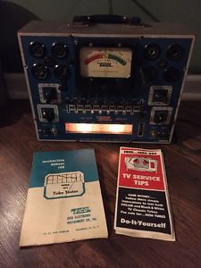 EICO 625 Tube Tester Vintage Blue Face radio hifi guitar amp amplifiers Manual