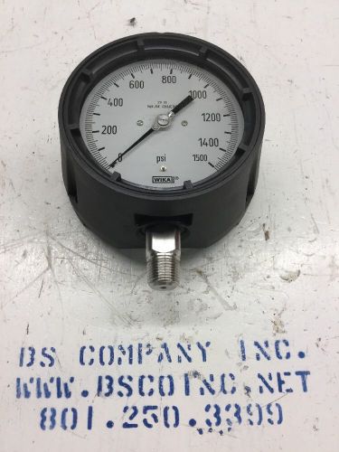 0-1500 Psi Wika W/ 4&#034; Display, 1/2&#034; SS MNPT Connection NEW!