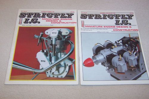 LOT OF 2 STRICTLY I.C. MAGAZINES FROM 1998 MINIATURE ENGINE DESIGN GOOD COND.