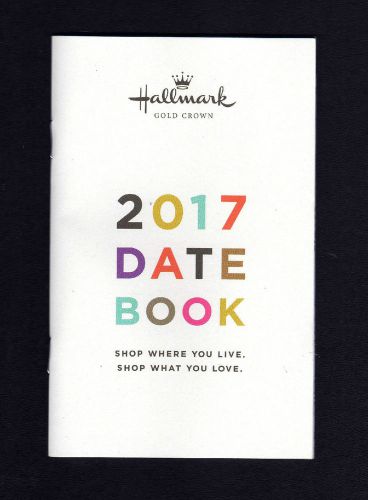 Hallmark DATE BOOK 2017 Calendar Booklet ~ 13 Month Pocket Planner ~ BRAND NEW