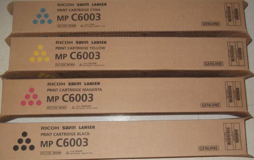 BRAND NEW Genuine RICOH SAVIN LANIER MP C6003 Print Cartridge Lot of 4