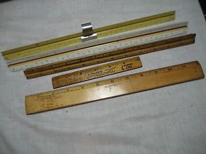 Lot Vtg,PreOwned Architect Triangular Scales &amp; Rulers