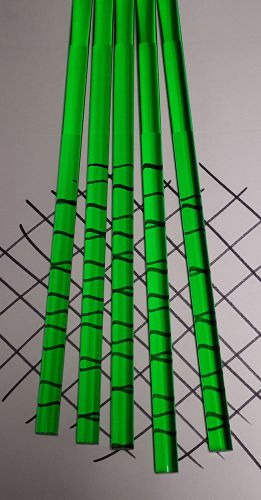 5 CLEAR GREEN 3/8” DIAMETER 12” INCH LONG ACRYLIC PLEXIGLASS LUCITE COLORED ROD