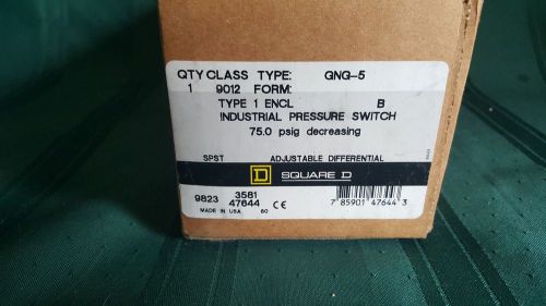 NEW Square D Pressure Switch 9012 GNG-5