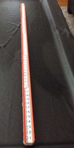 Vintage David White Surveyours Transit Pole, 9.6 Ft. Orange