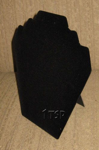Black Velvet Necklace and Earring Bust Easel Display Stand