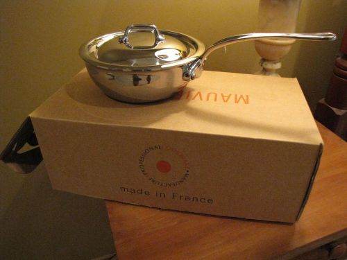 Mauviel 5212.16 M&#039;Cook S/S 0.9 Qt. Curved Splayed Saute Pan With Lid