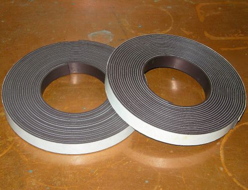 33&#039; FEET SELF ADHESIVE MAGNETIC STRIP 1/2&#034; WIDE x 1/16&#034; THICK 2 PARTIAL ROLLS