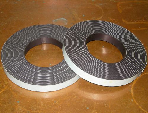 33&#039; FEET SELF ADHESIVE MAGNETIC STRIP 1/2&#034; WIDE x 1/16&#034; THICK 2 PARTIAL ROLLS