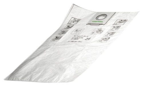 Festool 496187 selfclean filter bag for ct  26 quantity 5 for sale