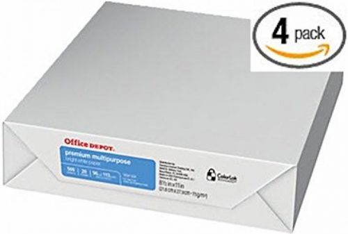 Office depot premium multipurpose white office paper, copy laser inkjet, 8 1/2 for sale