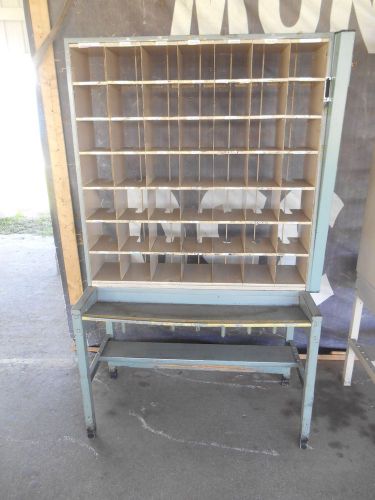 Vintage Industrial Metal Postal Sorting Desk Cabinet Table Display Steampunk