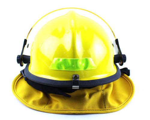CAIRNS Yellow Commando HP3 MSA Fire Services Helmet