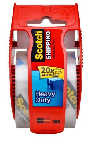 Shipping Packing Tape with Dispenser Scotch Heavy Duty 1.88&#034; x 1000&#034; Reusable